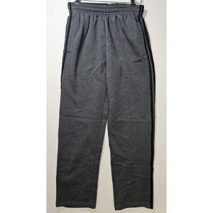 Adidas 3-Stripe Straight Leg Fleece Pants, Heather Gray/Black, Men's Sz MD, EUC!